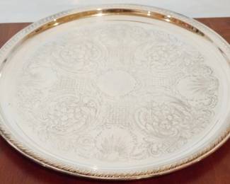 73 - Silverplate Platter - 12" round

