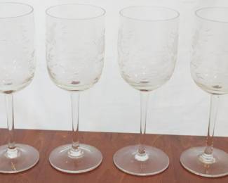 46 - 4 Water Goblets by Crystal Clear Industries Pattern: 2690 8" tall

