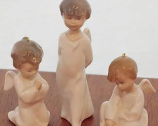 102 - 3 Angel Ornaments by Lladro - 4" tall
