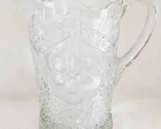 541 - Pressed Glass Pitcher - 8.5 x 6
