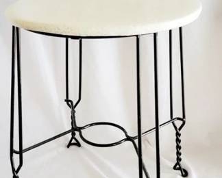 593 - Vintage Vanity Stool - 24" tall
