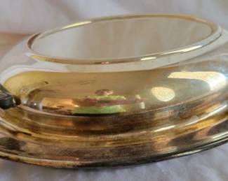 749 - Silver Plated Server - missing glass insert 11" long
