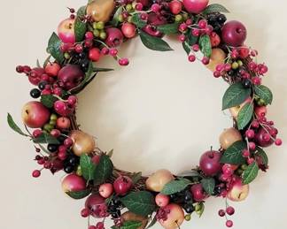 531 - Fruit & Berry Grape Vine Wreath 18" round
