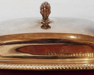 69 - Silverplate Butter Dish - 3.5" x 8" x 4"
