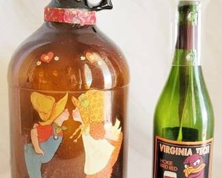 536 - Decorated Growler & VT Oil Light 14.5" tall
