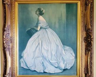 771 - Print of woman in Ornate Frame 33.5 x 29.5

