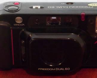 82 - Minolta Freedom Dual 60 Camera You are buying a used as-is electric/electronic item. We do not guarantee all components are present, and if it is not expressly stated, it is untested. 3" x 5" x 2"
