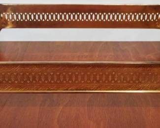 70 - Silverplate Footed Casserole Dish Holder 3.5" x 17" x 8.5"
