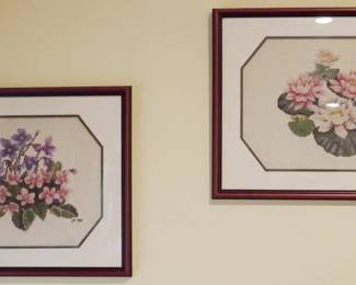 15 - Pair of Framed Needlepoints 16" x 18.5"
