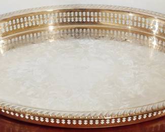 74 - Silverplate Platter - 2" x 16" x 12"
