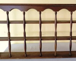 724 - Vintage Wooden Wall Rack Display Shelf Curio 20.5 x 36.5 x 5.5
