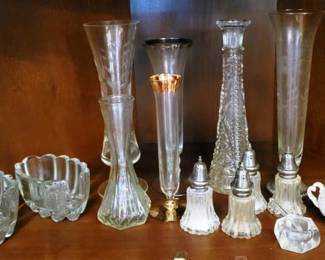 747 - Shelf lot of Assorted Vases & More
