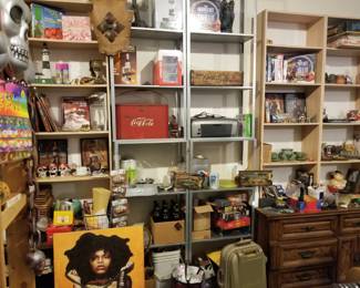 Still Lots of Cool Stuff & Shelving, desk, tables, etc. the Cool stuff is on!
