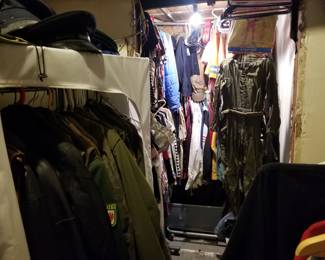 Lots of Cool Male & Female Movie Wardrobe, Military, Leathers, Scrubs, Unusual,  T's, Dresses, Pants, Hats. New, lightly used in Movies