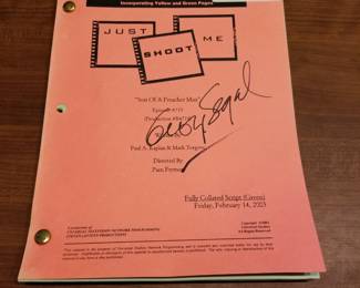 "Just Shoot Me" Script. Autographed by the Late, Great George Segal 