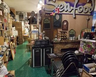 Signage, Musical Equipment, Faux Fireplace, Movie Set Decorations, Props, Barstools, Lighting