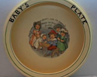 ROSEVILLL BABY'S PLATE WITH NURSERY TOM-THE-PIPERS SON