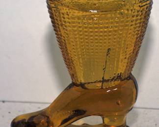 GLASS BOOT TOOTPICK HOLDER
