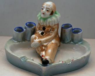 JAPAN CLOWN CIGARETTE HOLDER AND ASHTRAY 