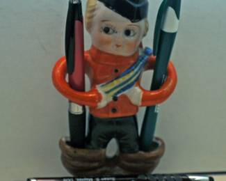 HAND PAINTED DESK PEN ORGANIZER