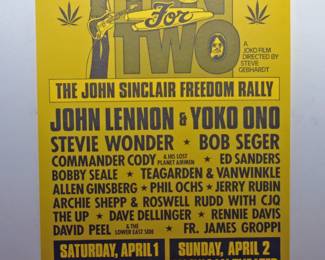 POSTER JOHN SINCLAIR FREEDOM RALLY FILM ART BY GARY GRIMSHAW 