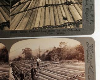 CHAIN LOG RAFTS COLUMBIA RIVER