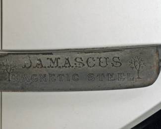 H BOKER TREE BRAND DAMASCUS RAZOR MARKED CASE