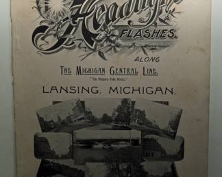 1895 LANSING, MI. PICTORAL MAGAZINE FROM THE MICHIGAN CENRAL RR 
