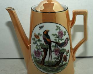 CZECHOSLOVAKA LUSTER COFFEE POT