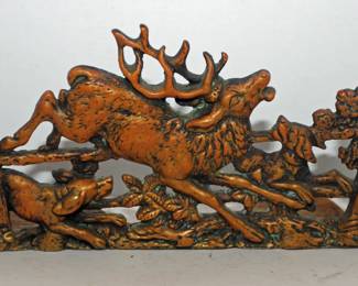 SOLID BRASS BRADLEY AND HUBBARD RUNNING DEER