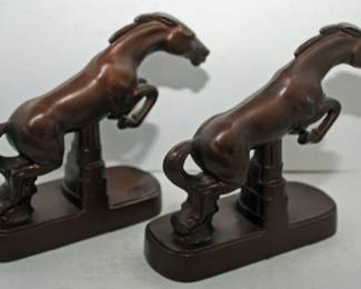 NUART ART DECO MUSTANG HORSE BOOK ENDS