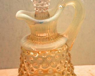 FENTON BLUE OPELESCENT HOBNAIL CRUET