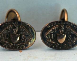 PRE VFW: US WORLD WAR VETERIANS CUFFLINKS 