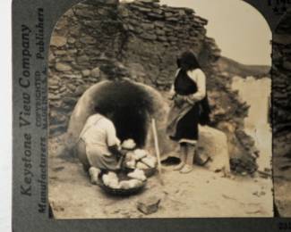 INDIAN WOMEN BAKINGING BREAD NEW MEXICO