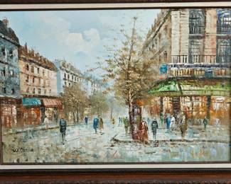 Street scene painting