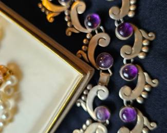 Filipe Martinez Silver and Amethyst necklace from the 1940's.  