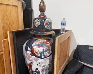 Large Chinese Vase 
55 h x 20 w 
W stand 13”
