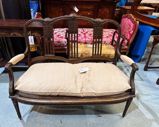 Antique Foyer Chair 
42h x 50w x 21 d