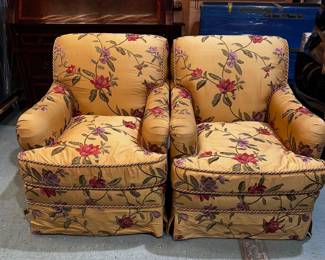 Large Custom Fabri Chairs 