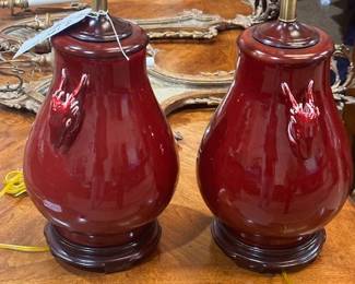 Pair of Lamps 
14h x 8.5w