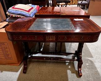 Antique Desk with Leather Top 
42 l x 24 d x 28 h 