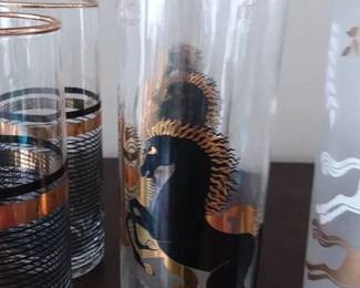 MCM Tom Collins Black Gold Horse motif