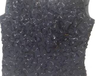 Vintage Black sequin shell top best main current