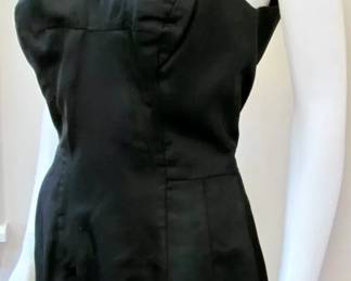 Comp for Black Wiggle Dress Illusion Top Rhinestone Plunge Back