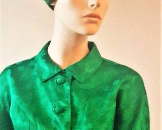 Vintage emerald green bolero crop jacket main current
