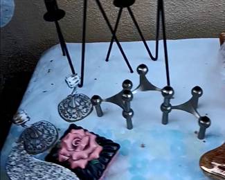 My Estate Sale Candlesticks Dressing Table