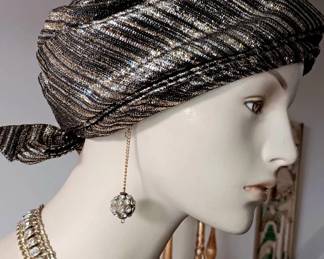 Mettalic Turban Hat main