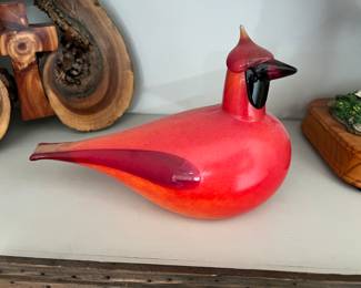 iittala Glass Bird by Oiva Toikka Cardinal
