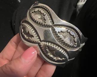 Created by Mark Anita heavy sterling cuff bracelet 