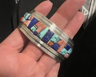 1980-1990 signed Norton Becenti Navajo cuff